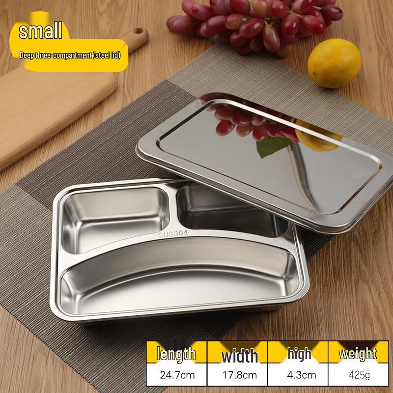 304 Stainless Steel Divided Lunch Tray