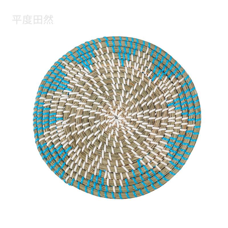 Bohemian Round Wall Hanging, Woven Rattan Macrame Wall Decor for Bedroom Living Room Dining Room Home Decor