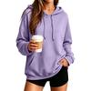 Unisex Hoodie Color Long Sleeve Loose Fit Plus Size Casual Pullover
