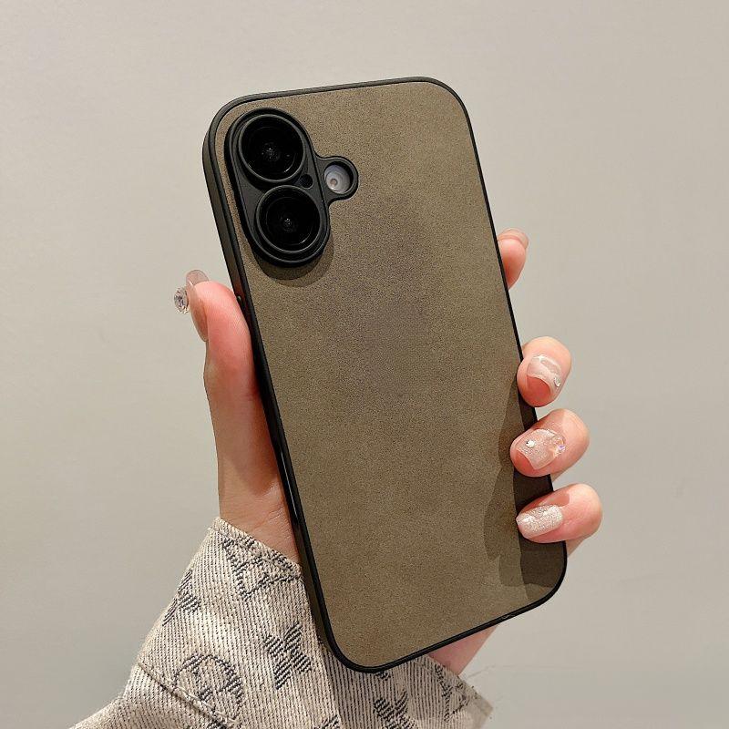 Fur Pattern Phone Case for Apple iPhone16promax- Leather Soft Silicone Border Shockproof with Lens Film Cover On iPhone 16/15/14/13/12/11/Pro/Promax