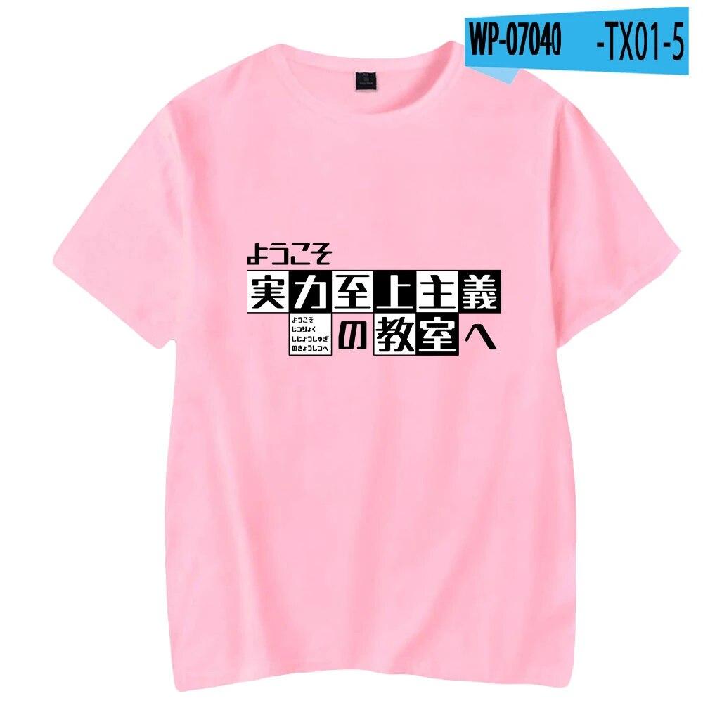 Klassenzimmer der Elite Mode T-shirt Frauen Unisex Sommer Kurzarm T-shirts Anime Casual Streetwear T-shirts Unisex