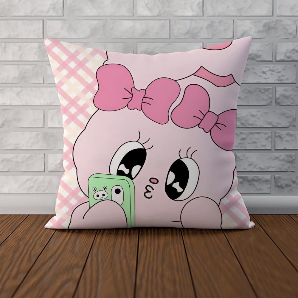 Cute EEsther Bunny Pillow Case For Car Sofa Decorative Home Doublesided Print Plush Square Throw Pillow Cushion Cover