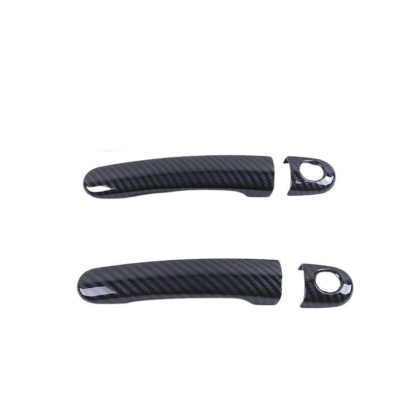 Carbon Fiber Pattern Exterior Door Handle Stickers for Seat Leon MK2 1P FR Cupra