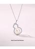 Elegant S925 Sterling Silver Diamond Gourd Pendant Pearl Necklace - High-End Fortune & Blessings Women's Collarbone Chain