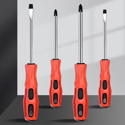 2PCS Magnetic Screwdriver Multifunctional Flat Head Cross Screwdriver Household Basic Anti Slip Manual Screw Drive Tool