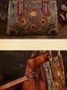 Johnature Borsa in pelle da donna in rilievo retrò squisita Borse a tracolla versatili di grande capacità