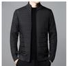 Men's Stand Collar Splicing Plus Velvet Sweater Sweater Large Size Fashionable Casual Cardigan Jacket