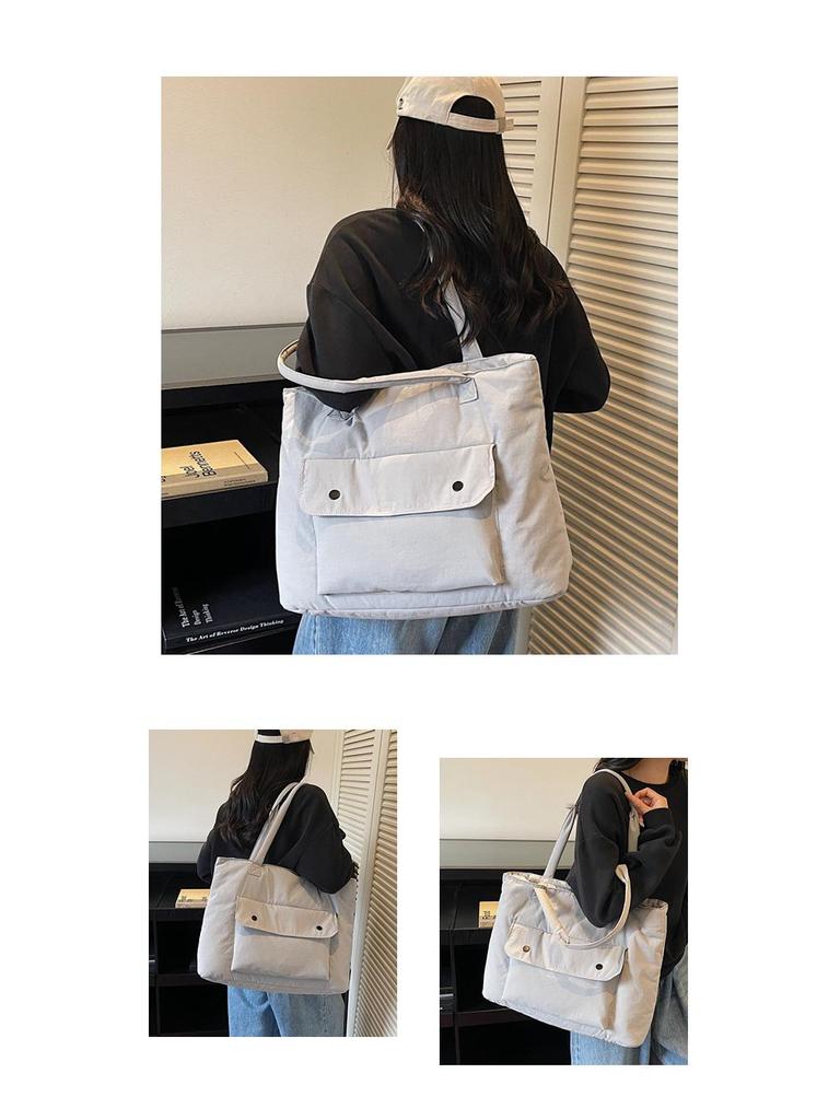 Japanese Harajuku Canvas Shoulder Bag for College Students - Women's Crossbody Tote