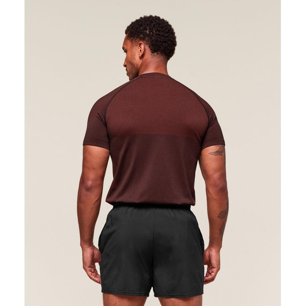 Gymshark ViTal Seamless T shirT Black seTs Red A2b5p Rb30