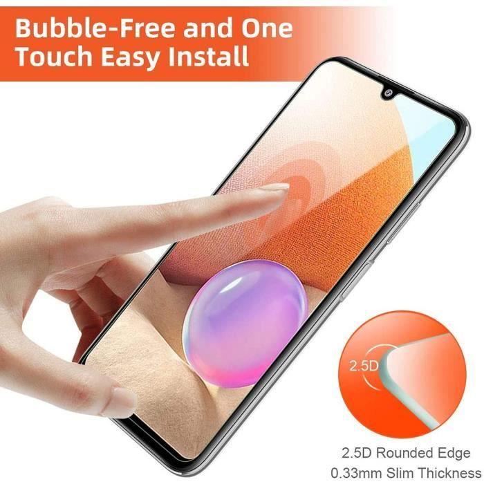Film de protection en verre trempé - PROSHOP - pour Samsung A32 5G - Pack de 4 - Résistance 9H - Anti rayure