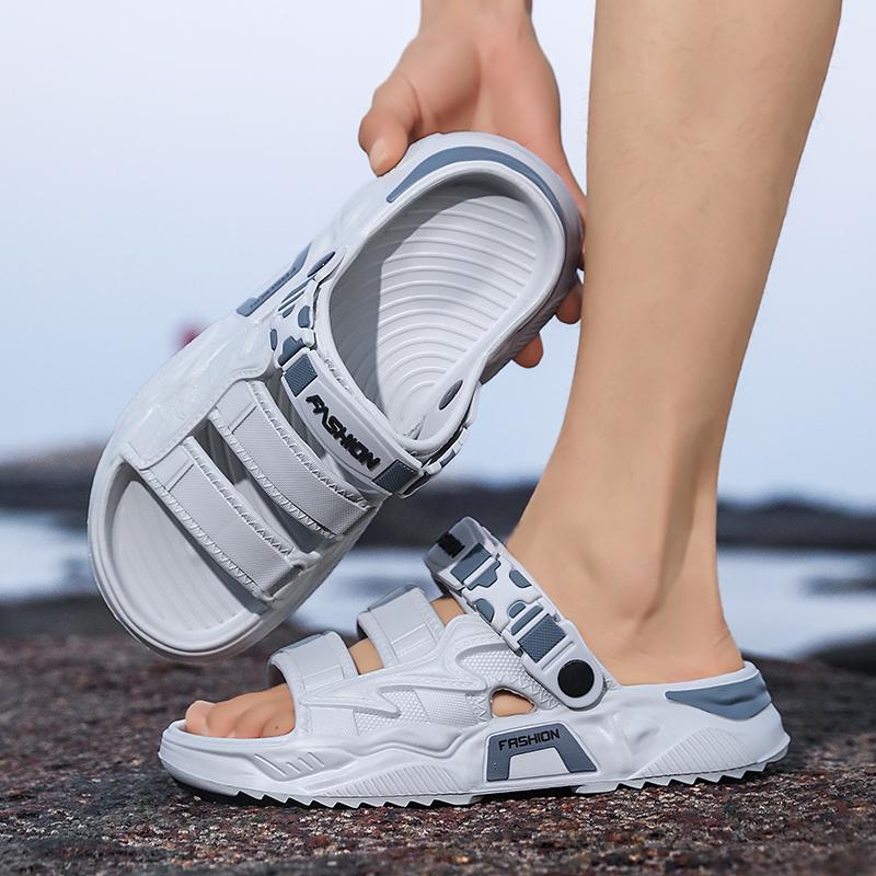 Herren Pantoffeln Sommer Watschuhe Sandalen Weich Dicksohlig Strand Schuhe Rutschfest Offene Zehen Sandalen Outdoor Strand Reise Schuhwerk