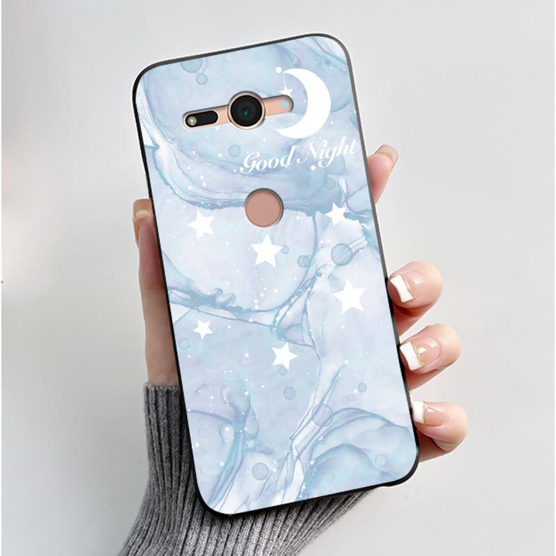 Per Sony Xperia XZ2 Compact H8324 H8314 Custodia Estetica Moda Gatto Carino Cartone Animato Antiurto Nero Silicone Morbido Sottile Cover Posteriore