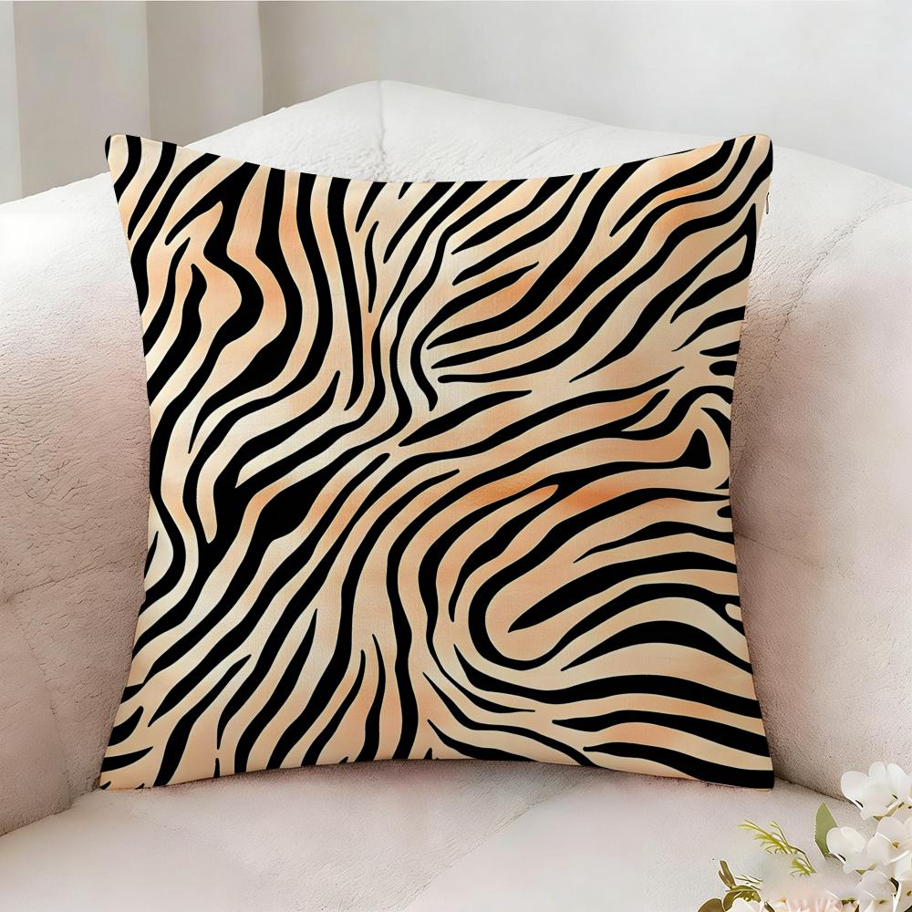 Tiger Stripes Pillow Case Pillowcase Doublesided Printed Sofa Cushion Bedroom Headboard Pillow