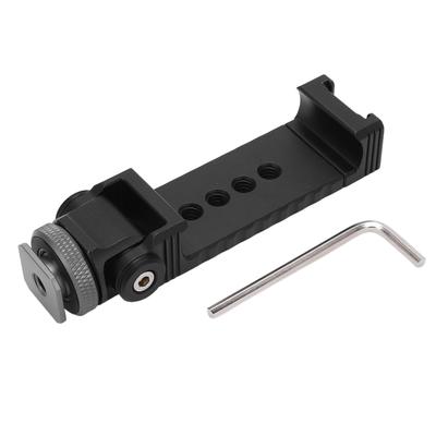 Portable Phone Tripod Mount with Cold Shoe Mount Rotatable Cell Phone Clamp Holder