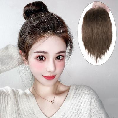 Natural Synthetic Pads Invisible Seamless Hair Pads Top Side Cover Hair Piece Heat Resistant Fiber