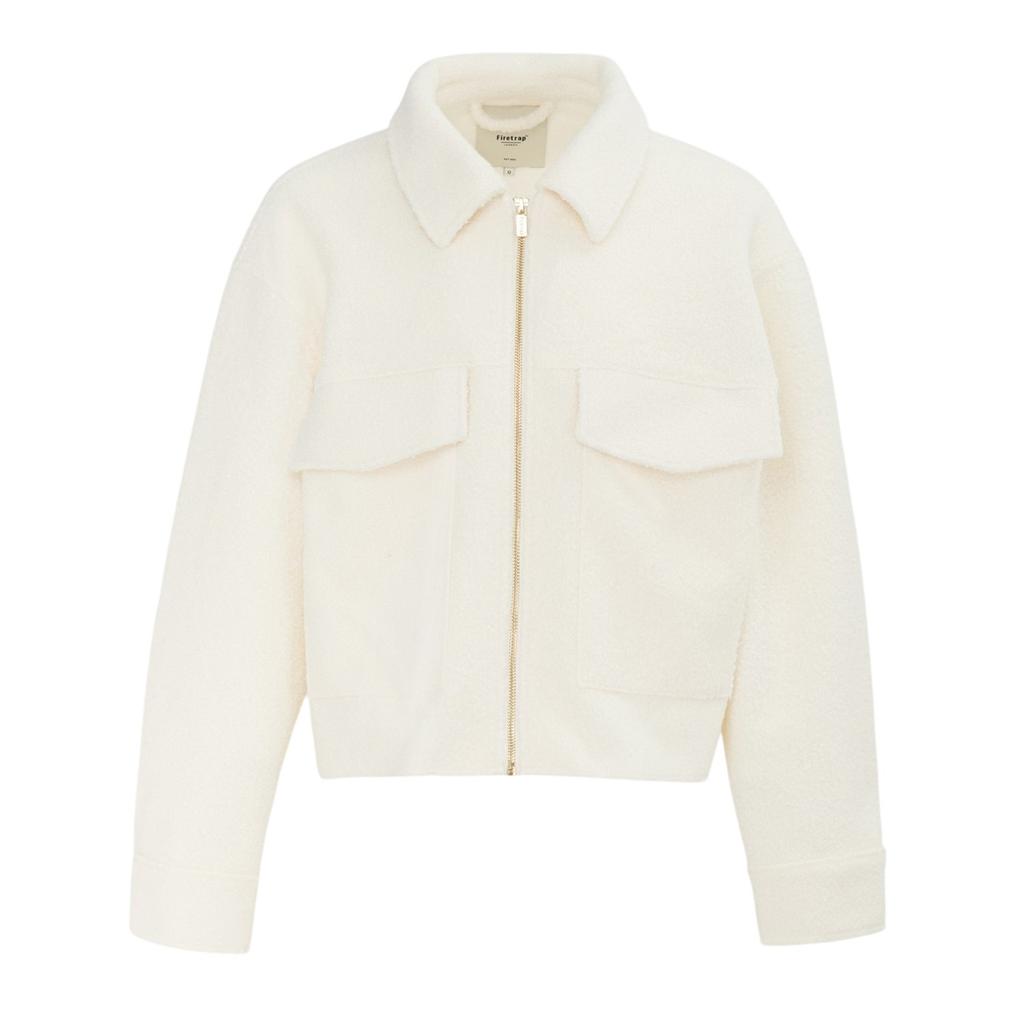 Firetrap Womens/Ladies Teddy Fleece Cropped Jacket
