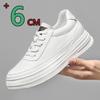 Fashion Genuine Leather Casual Elevator Shoes for Men Heightening Height Increase Insole 6CM High Heels Sneakers Adjustable Lift Sports