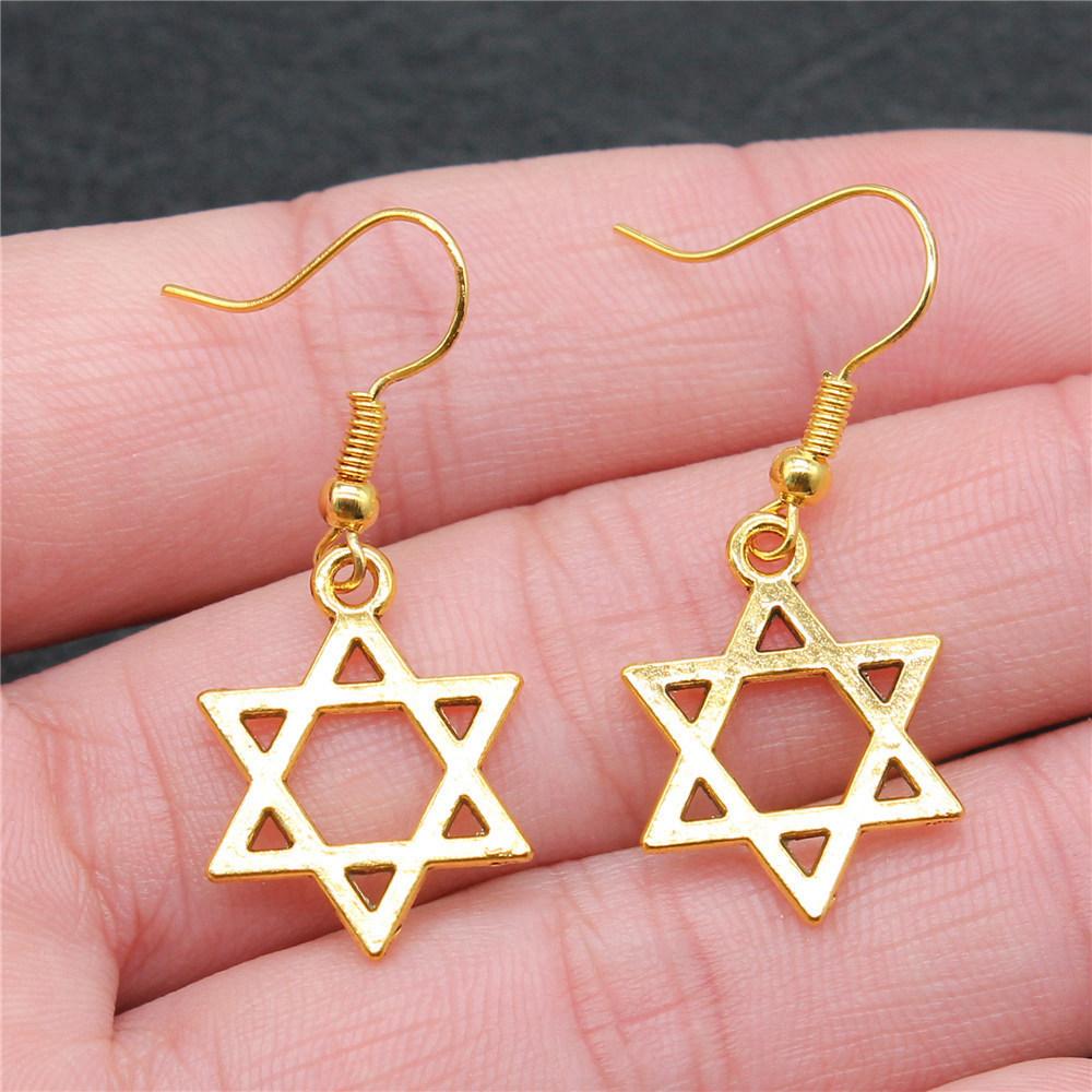 Drop & Dangle Earring Celtic Hexagram Kids' Jewelry MaterialsEarring Size 18x19mm QE006