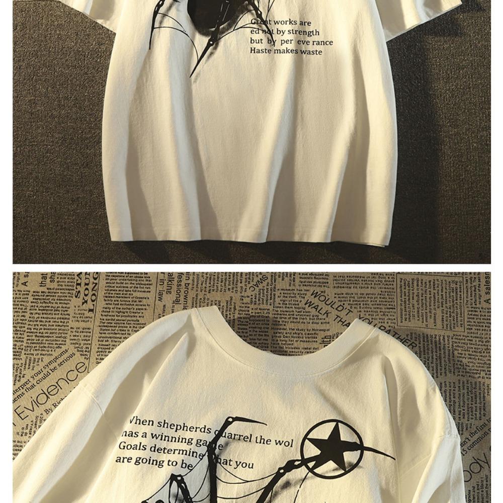 Sommer Neues Lässiges Vielseitiges Kurzarm-T-Shirt Herren Trendy Locker Koreanische Version Hongkong-Stil Halbarm-T-Shirt Oberteil