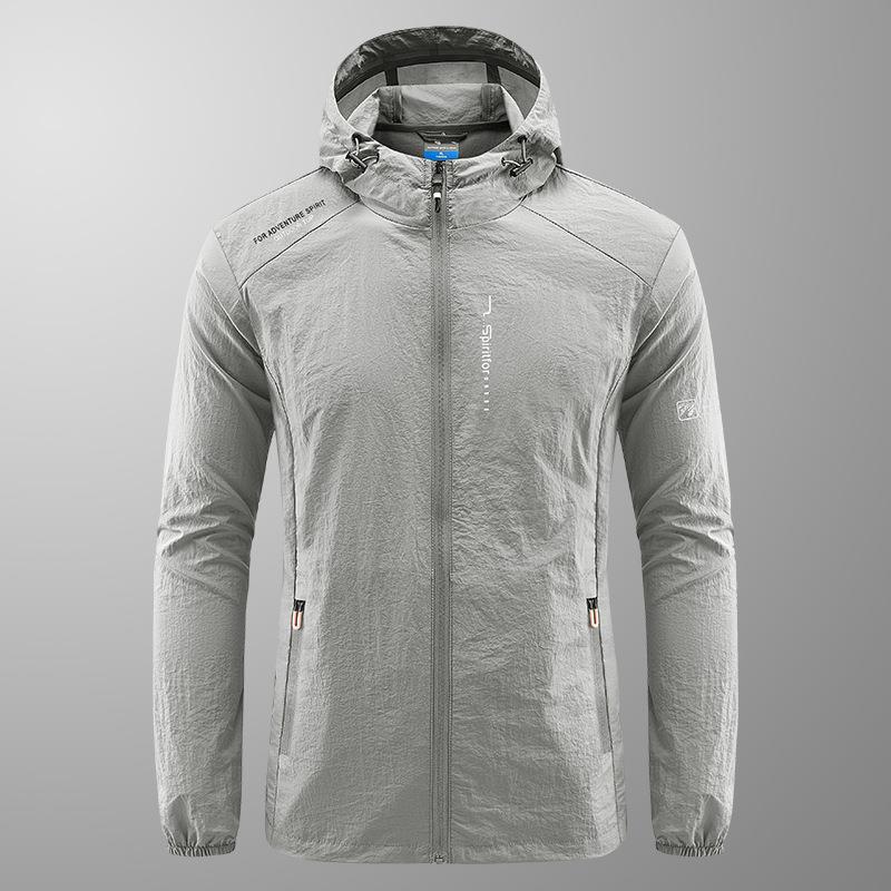 Léto Outdoor Rychleschnoucí Tenká bunda s ochranou proti slunci Muži Turistika Rybaření Cyklistika Posilovna s kapucí Sportovní větrovka Ultra lehké kabáty