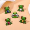 Cute Animal Brooch Frog Gem Series Styling Metal Oil Drop Cartoon Badge Waist Buckle