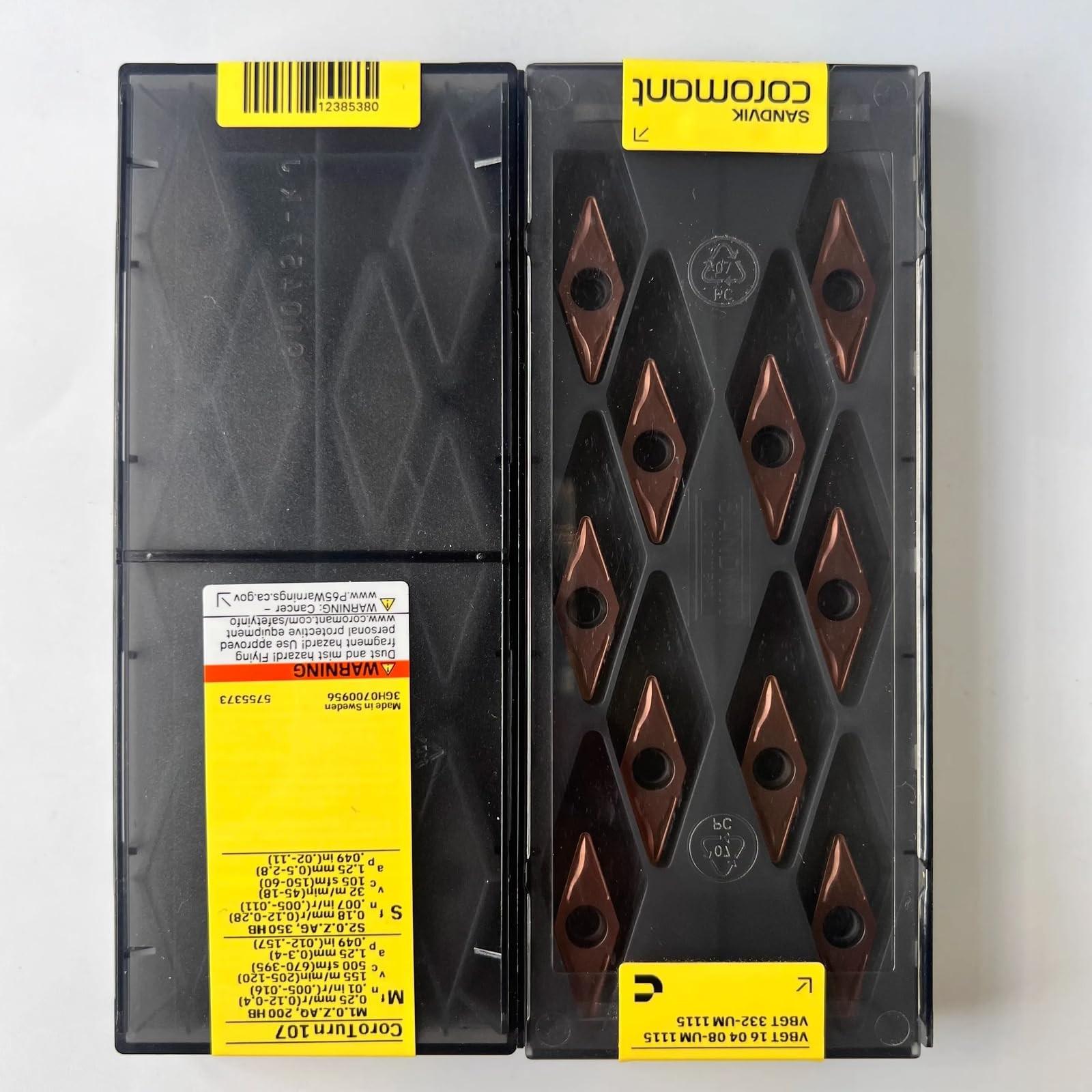 

Original Sandvik / VBGT160408-UM 1115 CNC lathe carbide blade tool 10 Pcs