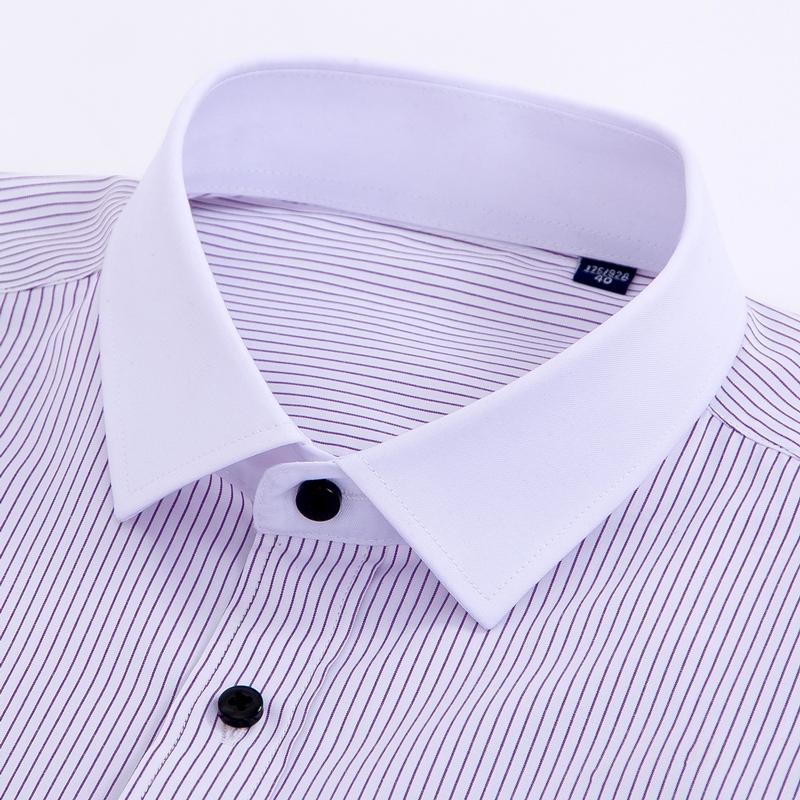 Купить Мужская классическая рубашка с длинным рукавом полосатое платье ...
