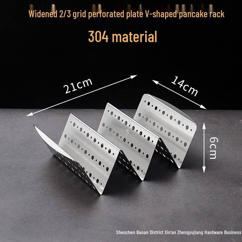 304 Stainless Steel V-Shaped Taco Holder for 2 or 3 Tortillas