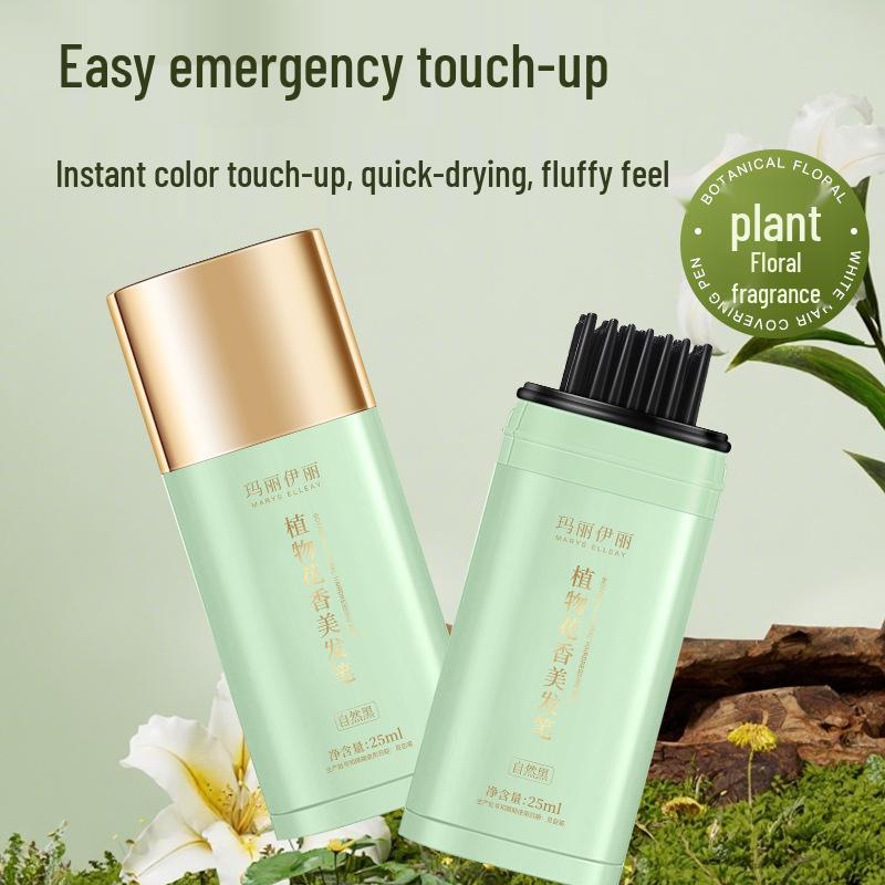 Douyin Bestseller: Plant-Based White Hair Concealer Pen - Non-Damaging, Disposable, Genuine Product.
