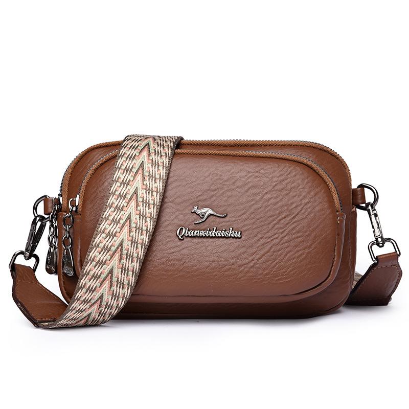 Small Satchel Bag Women's Multi-layer Mobile Phone Bag Simple Women's Casual Versatile Shoulder Bag