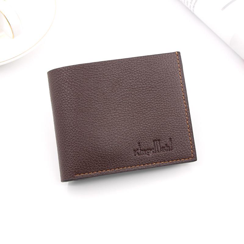 Men's Slim PU Leather Wallet with Coin Purse - Large Capacity Fashion Design