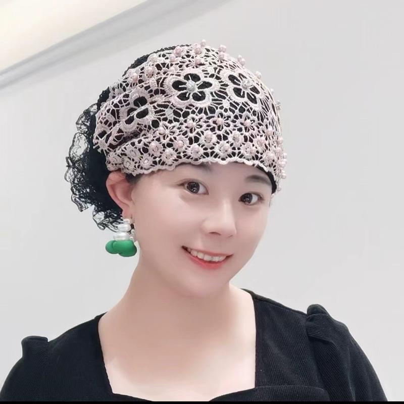 

Мусульманський Хіджаб Капелюх для Хворих на Рак Хіміотерапію Турбан Жіночий з Бісером Вишивкою Турбан-Кепка Для Жінок Літній Дихаючий Хіджаб-Шапочка