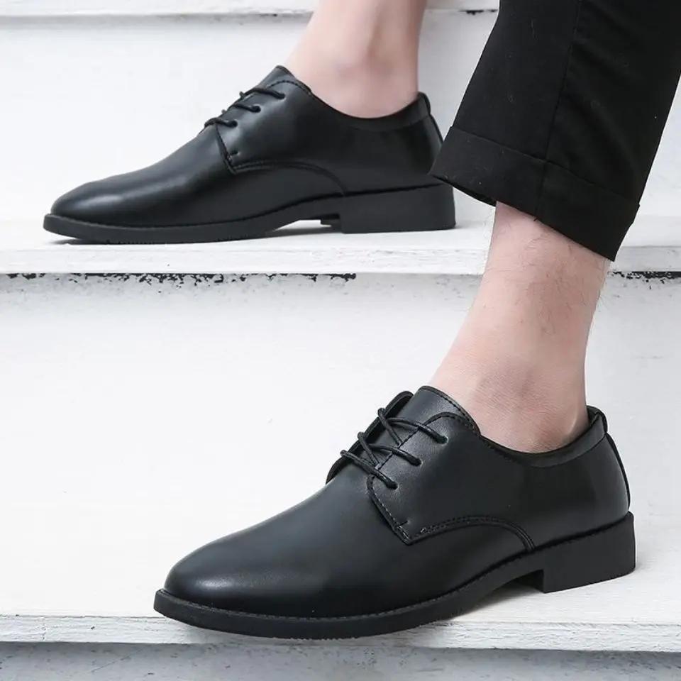 Fashion Dress Shoes Man Casual Business Official Social Shoe for Men Spring Autumn Elegant and Classic 2024 Trend Cheap Liquidation Suit