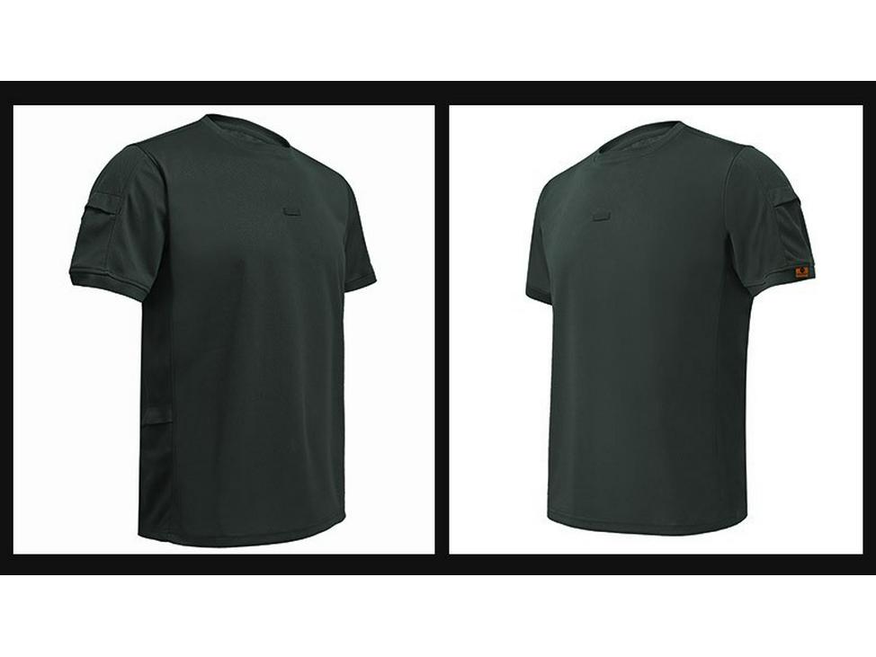 Camiseta Táctica de Manga Corta Transpirable de Secado Rápido Coolmax para Fitness y Entrenamiento al Aire Libre