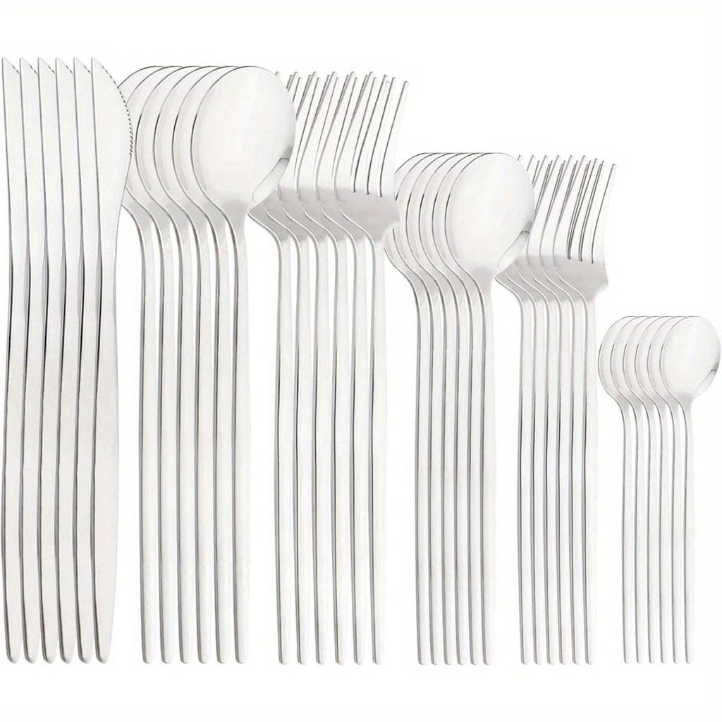 36-Pieces Silverware Mirror Polished Dinnerware 18/0 Stainless Steel Cutlery Set For Home Kitchen Party Hotel Restaurant Wedding Service for 6