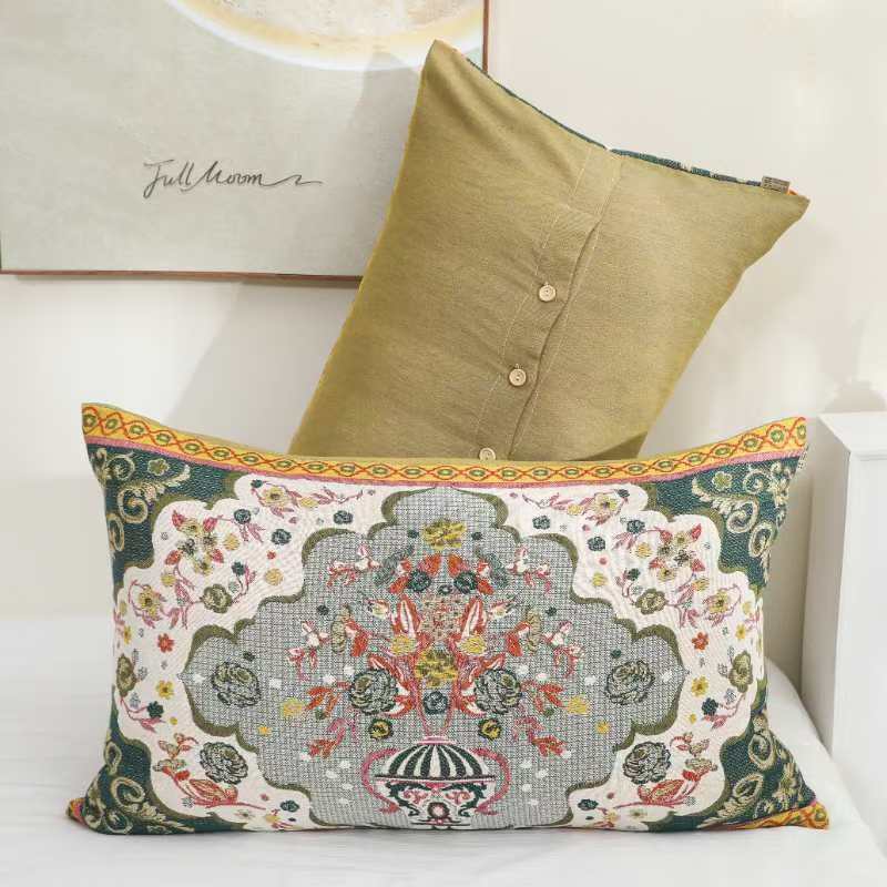 Simple Gauze Thickened Cotton Pillowcases, A Pair of Soft Cartoon European Cotton Simple Pillowcases, Non-slip and Non-falling Off