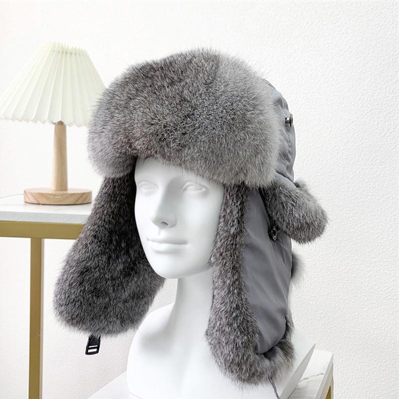 Buy Unisex Winter Fur Hat Natural Real 