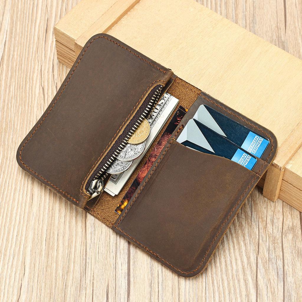 Simple and Fashionable Card Case Multi-functional Crazy Horse Pickup Bag, Niu Pickup Bag