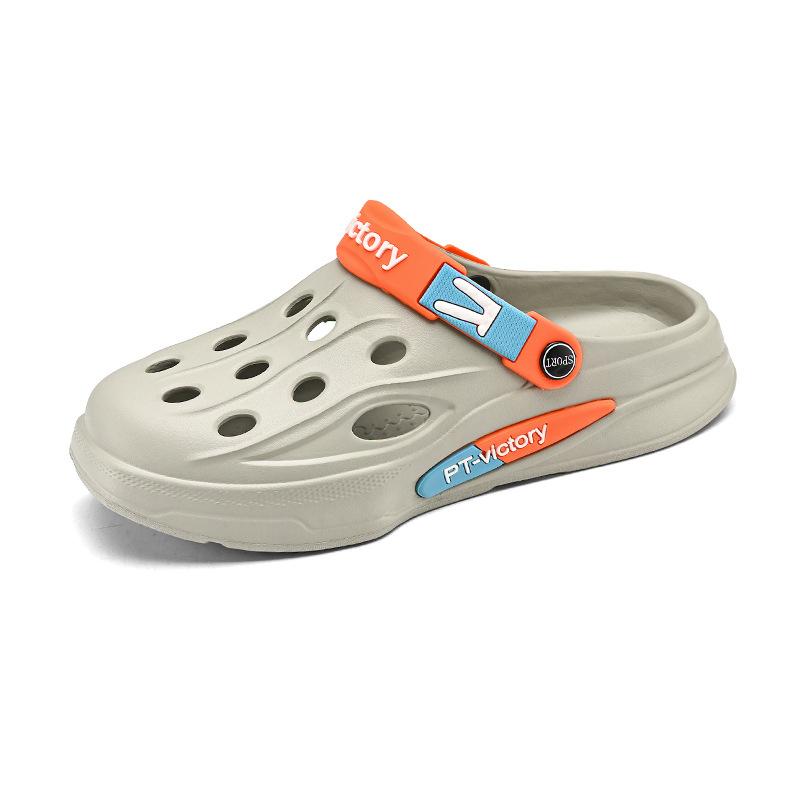 Hole Shoes Men's Summer 2025 New Outer Wear Thick Sole Heightening Stepping On Shit Feeling Non-slip Deodorant Beach Sandals Shoes