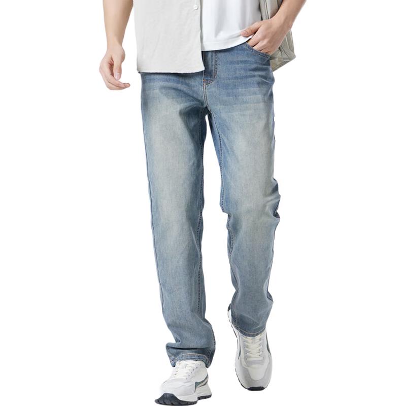 CAMEL Men's Straight Fit Stretch Denim Jeans M15BA1S079