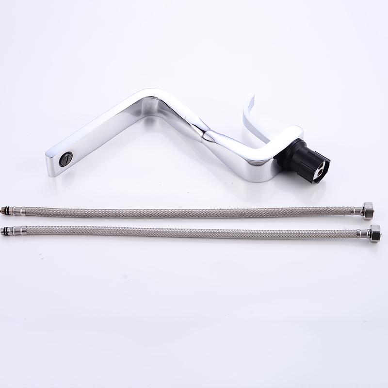 Modern washbasin design Chrome finished Bathroom faucet mixer waterfall Hot and Cold Water taps for basin of bathroom F8153