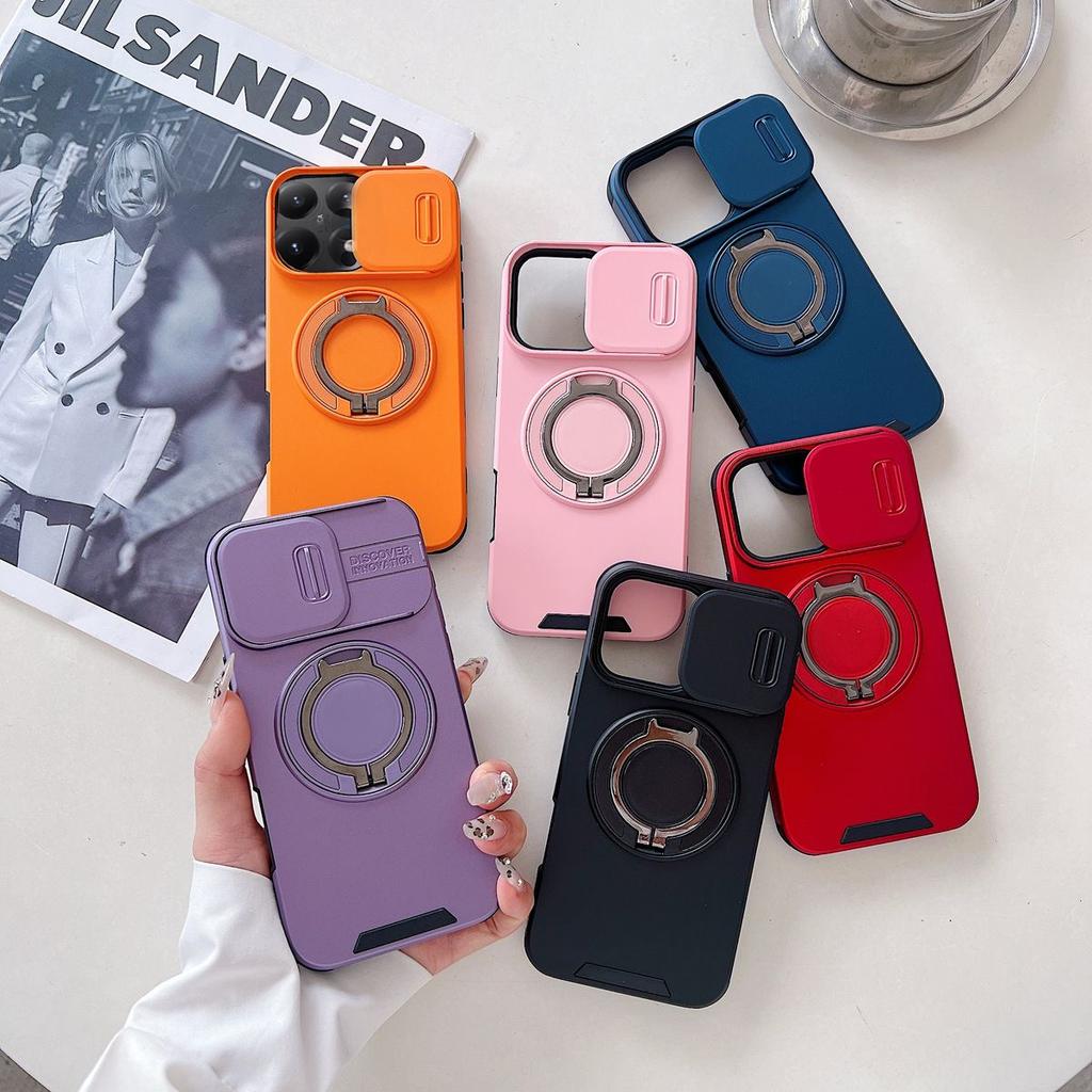 15T Custodia Resistente Copri Obiettivo Fotocamera Scorrevole Copertura con Supporto Rotante Per Xiaomi Mi 14T Pro 17 Robusto Antiurto Cover per Telefono Funda