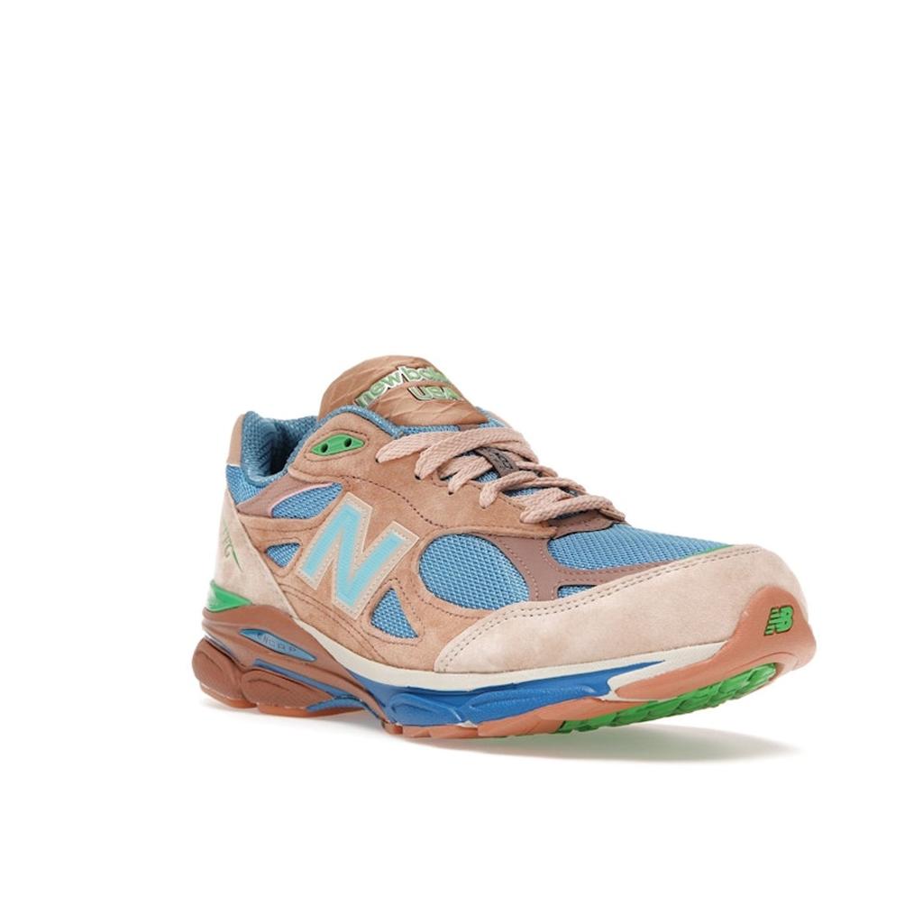 Joe Freshgoods x New Balance 990v3 Made In USA Ubrania na zewnątrz Buty unisex Brązowy Pustynny-Różowy Niebieski M990JG3