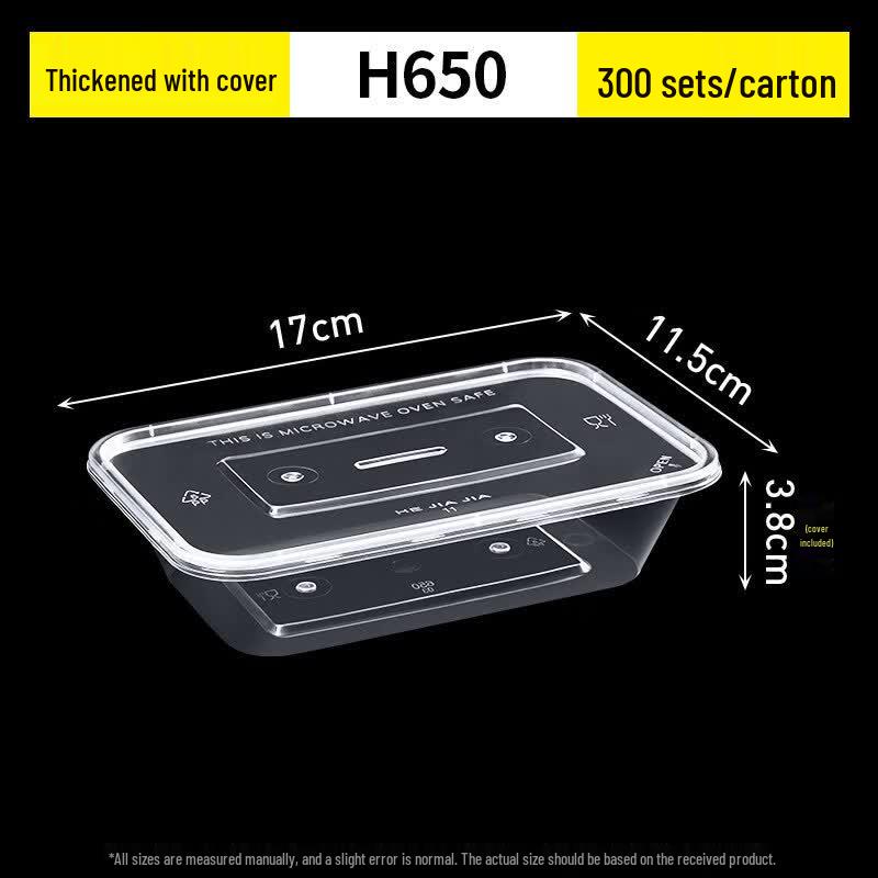Disposable Rectangular Plastic Takeaway Containers