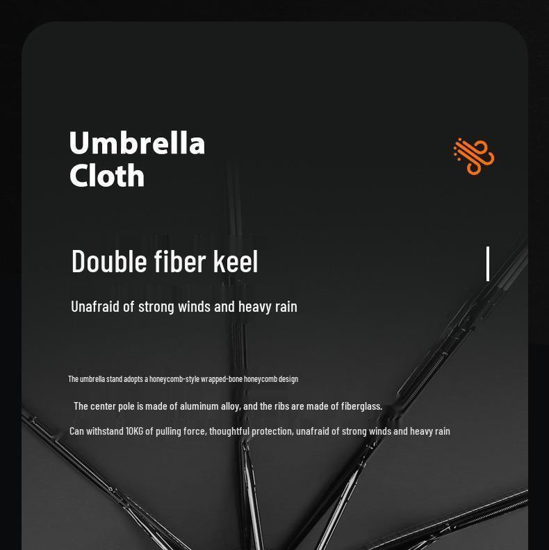 23" Buckle Umbrella: Portable, Windproof, Customizable 3-Fold Automatic Sun & Rain Accessory 