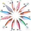 Köder Köder10CM 9.6GRunder Bauch Holzgarnele8Farbige Tintenfischhaken Bionischer Köder8Wortring Wirbel Angelzubehör Speziell für Barsch
