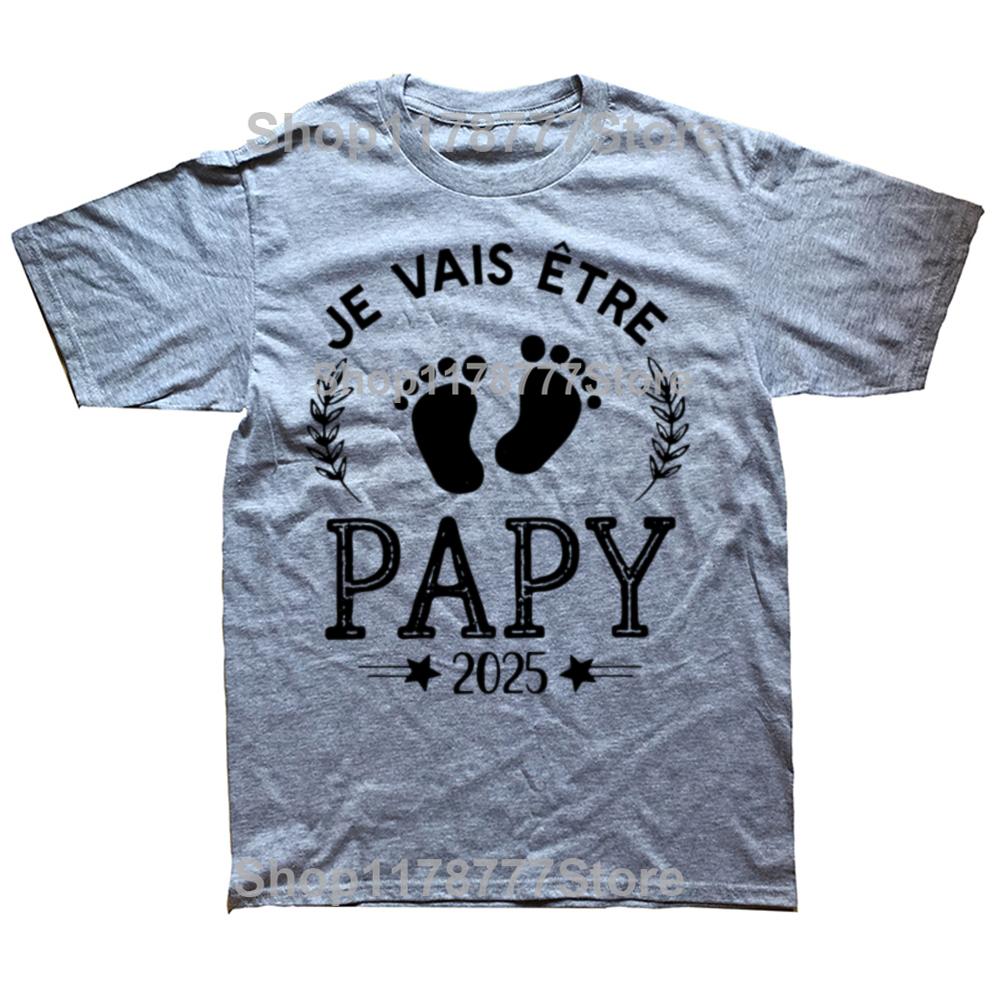 I Will Be A Grandpa In 2025 T Shirt Retro French Humor Future Grandfather Gift Mens Clothing Soft 100 Cotton EU Size Tshirts