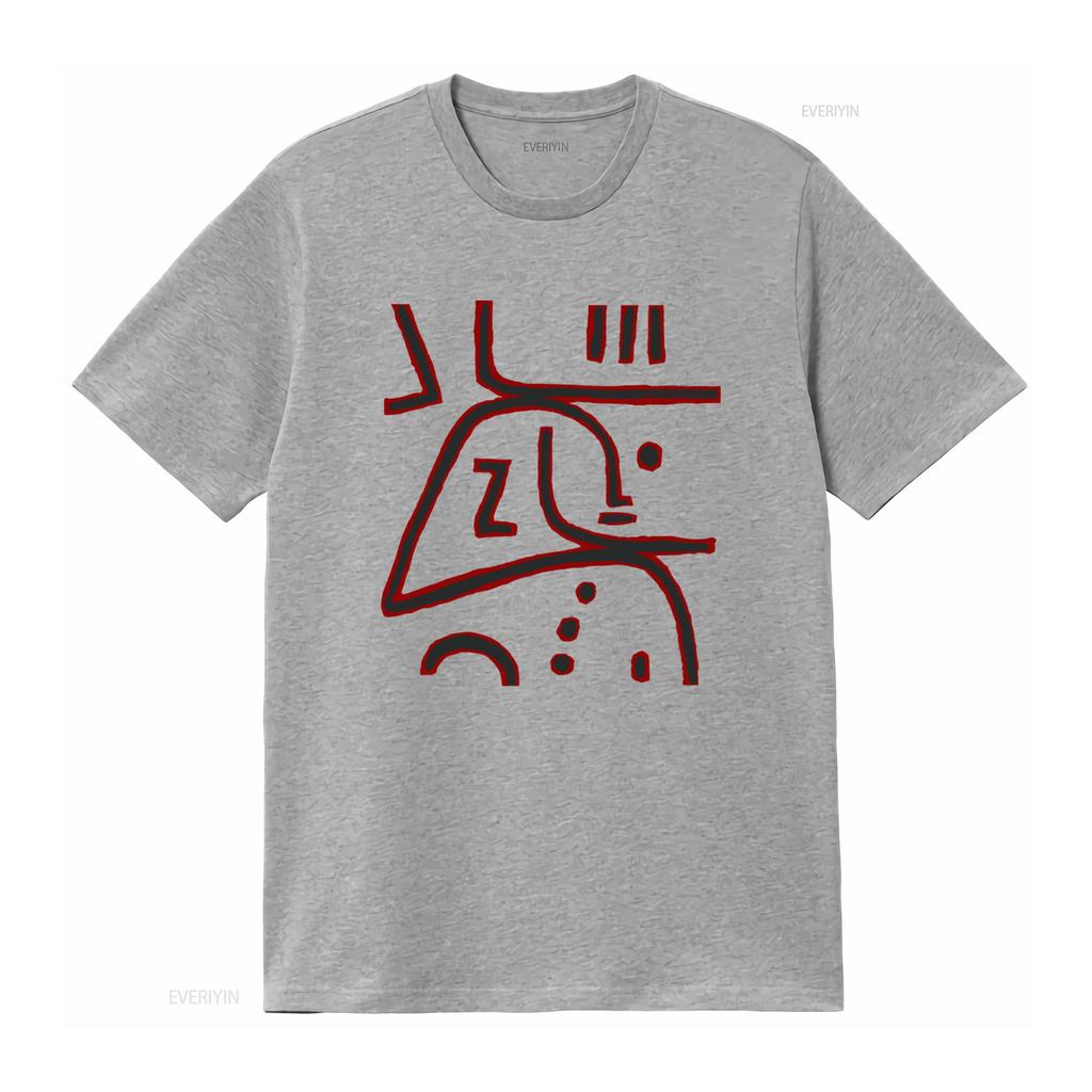 Paul Klee Art Print Bauhaus Style T Shirt for Unique Design Fashion Casual Vintage Washed Versatile Soft Homme