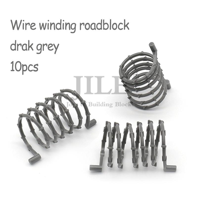 

MOC Military Scenes Fence Wire Winding Roadblock Obstacle Building Block Set Block Bricks Compatible with 15706 War Scene Accessories Toy