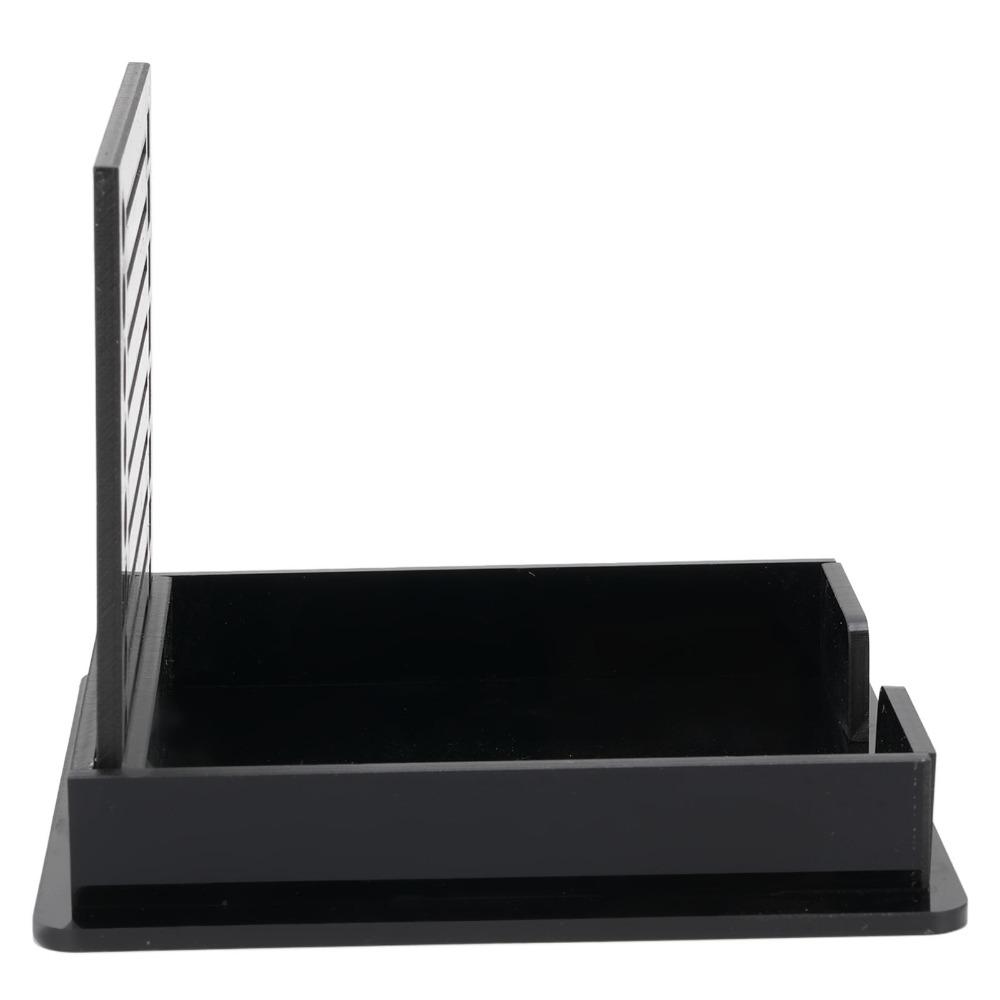 3x3 Inch Memo Pad Organizer Black Sticky Pads Dispenser Durable Notepad Holder Office Desk